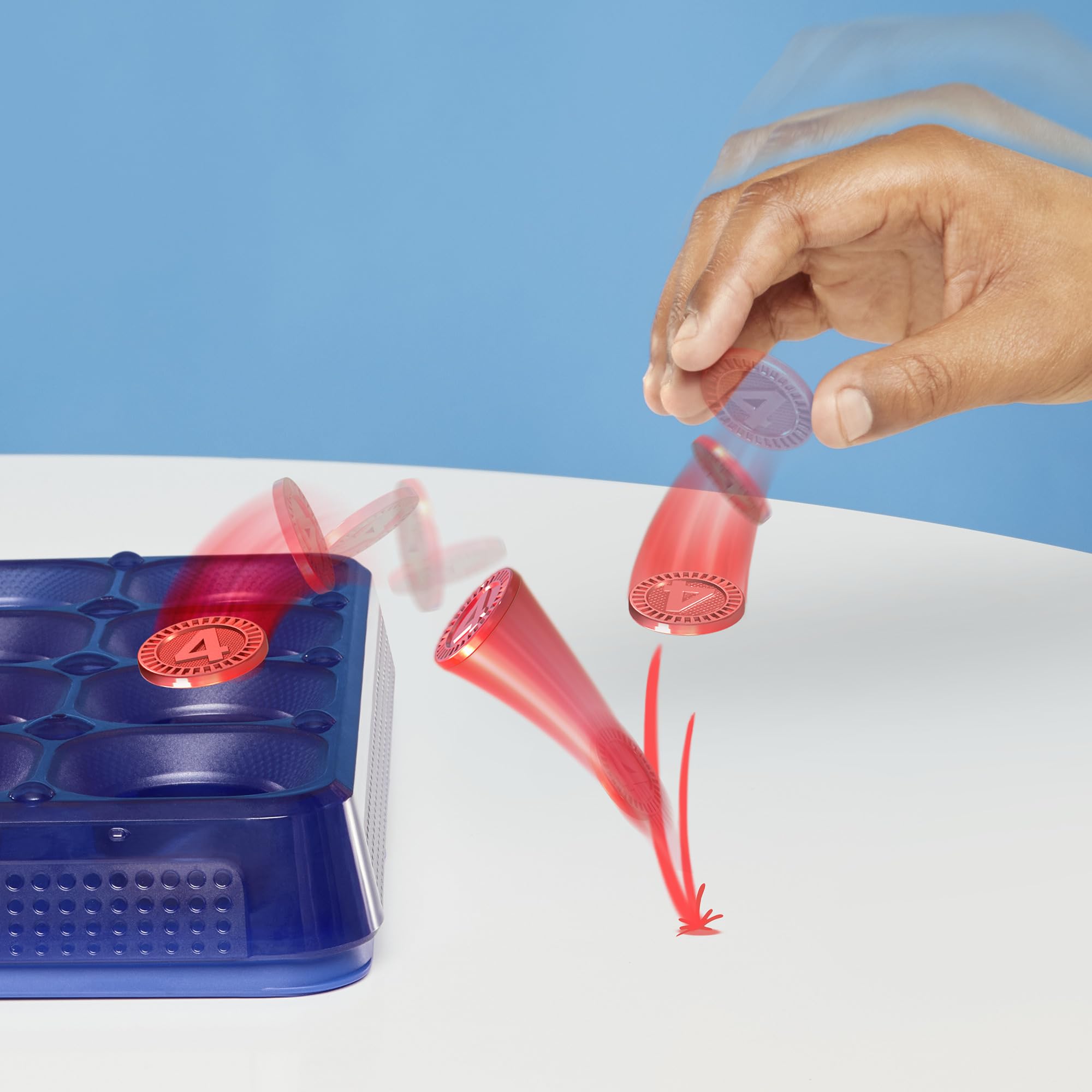 Connect 4 Frenzy Game | Bounce Discs 4 The Win | Family Party Games for Kids, Teens, and Adults | Ages 8+ | 2 to 6 Players | 10 Mins. | Portable Games - Image 3