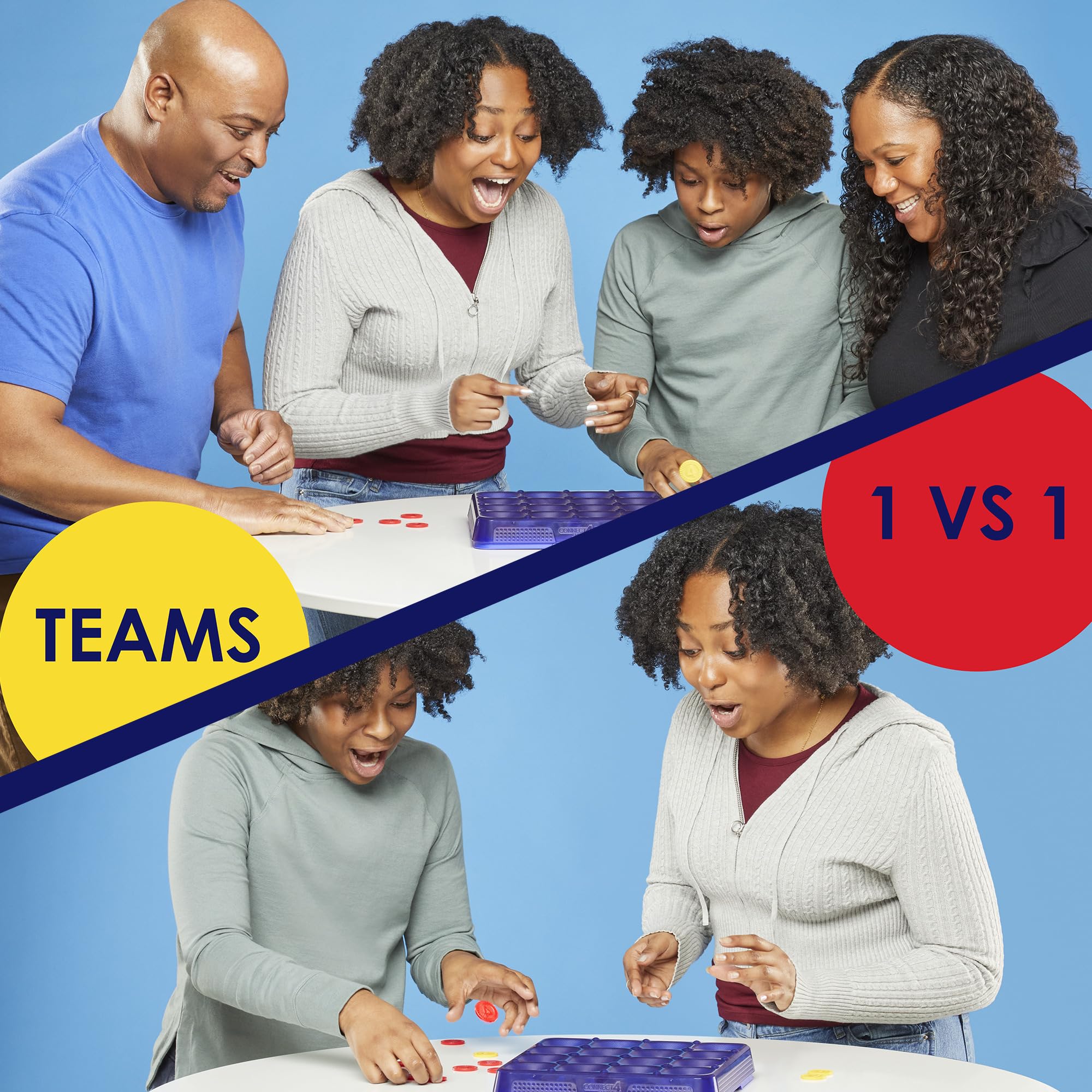 Connect 4 Frenzy Game | Bounce Discs 4 The Win | Family Party Games for Kids, Teens, and Adults | Ages 8+ | 2 to 6 Players | 10 Mins. | Portable Games - Image 6