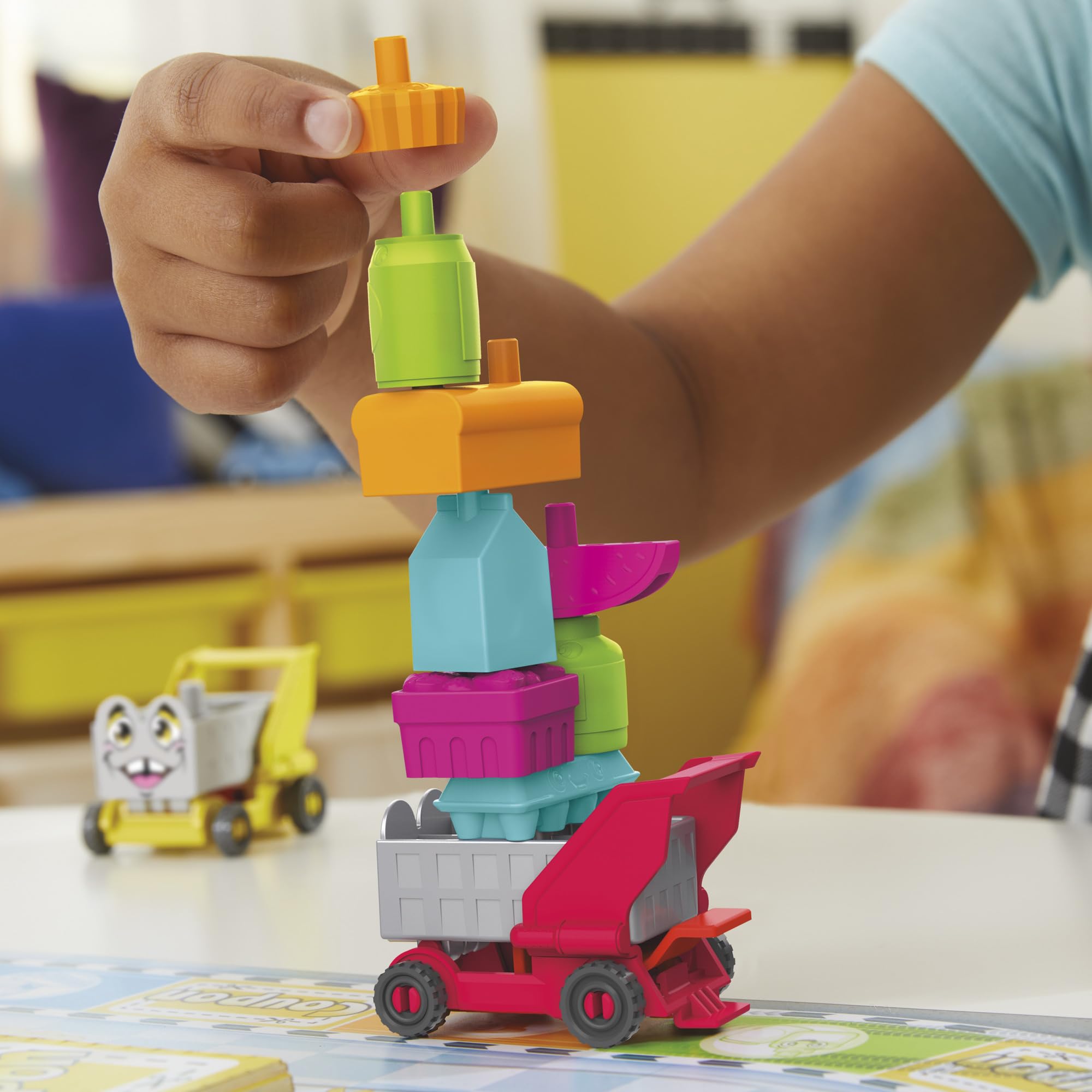 Grocery Go Karts Board Game for Preschoolers and Kids Ages 4 and Up, Building Game with Mini Groceries, Preschool Games for 2-4 Players - Image 5