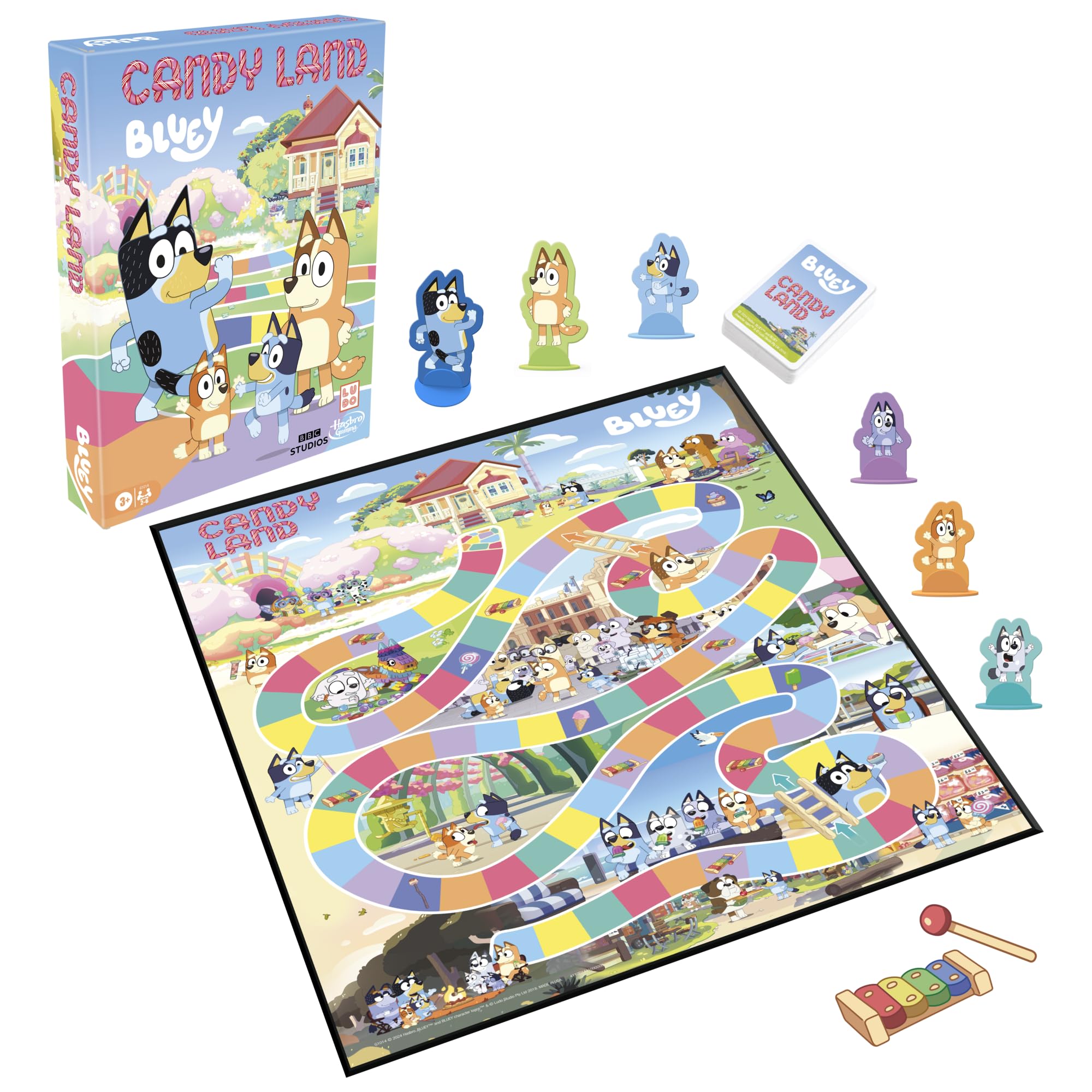 Hasbro Gaming Candy Land Bluey Edition Board Game | Ages 3 and Up | 2-6 Players | Play as Dad, Mum, Bluey, Bingo, Muffin, or Socks | Preschool Games | Kids Gifts (Amazon Exclusive) - Image 3