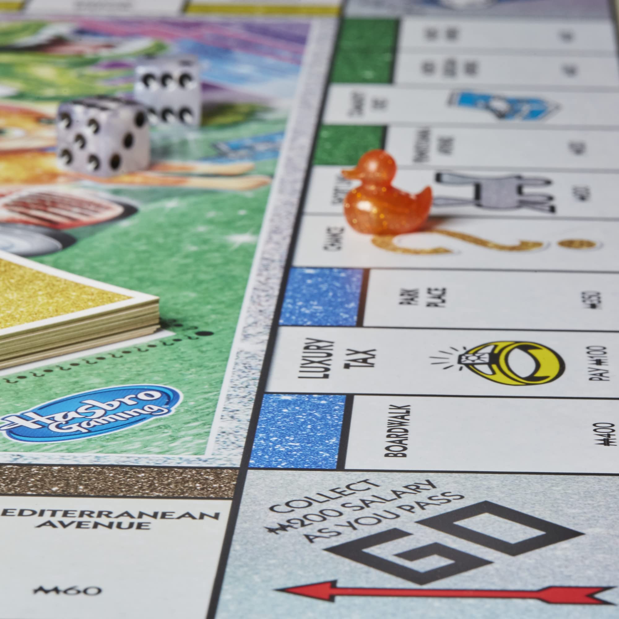 Hasbro Gaming Monopoly Sparkle Edition Board Game, Family Games, with Glittery Tokens, Pearlescent Dice, Sparkly Look, (Amazon Exclusive) - Image 7