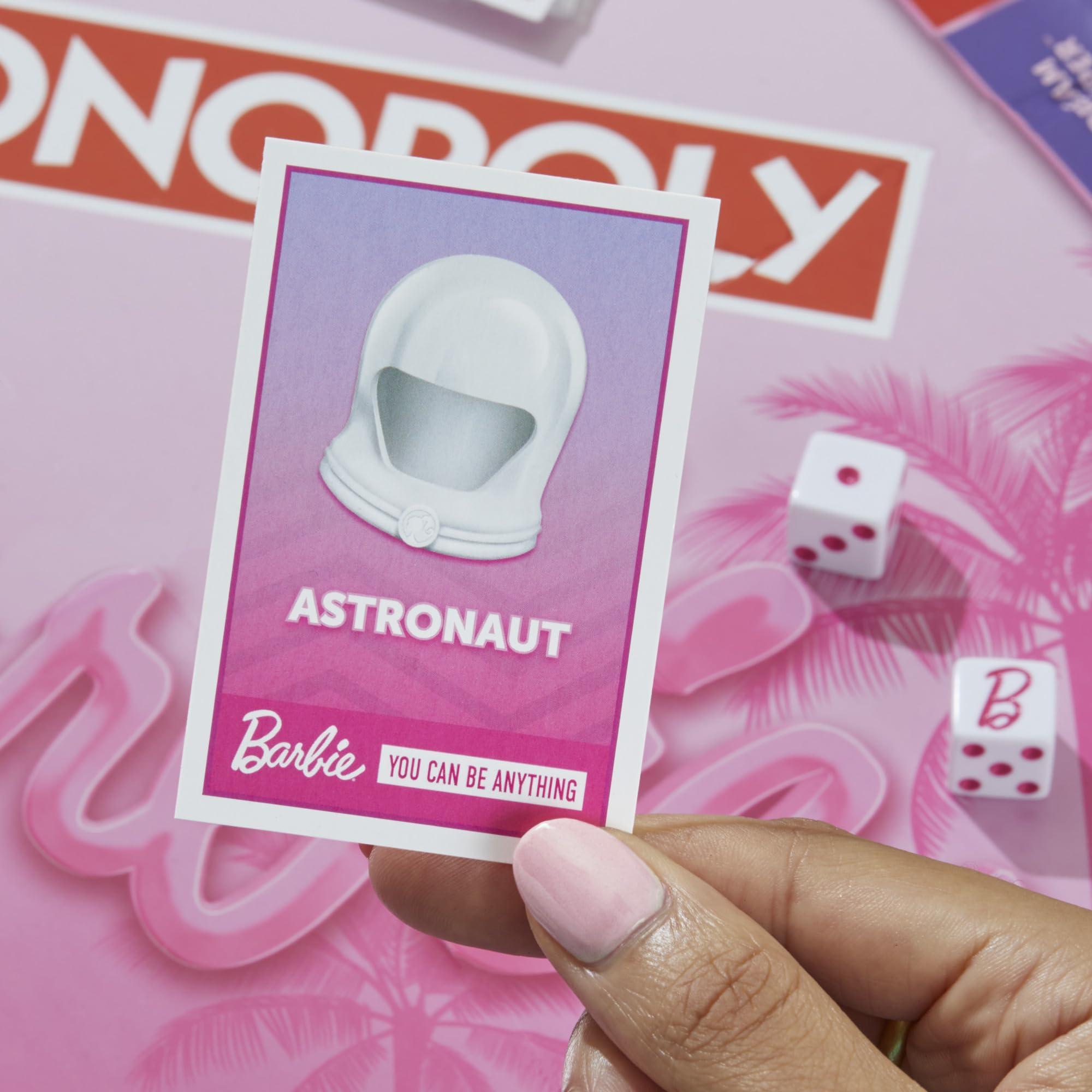 Monopoly: Barbie Edition Board Game, Ages 8+, 2-6 Players, Fun Family Games for Kids and Adults, with 6 Barbie-Themed Pink Zinc Tokens, Kids Gifts - Image 9